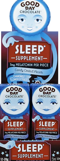 Good Day Chocolate Supplements, Sleep Milk Chocolate, 0.99 Oz, Total Qty 96