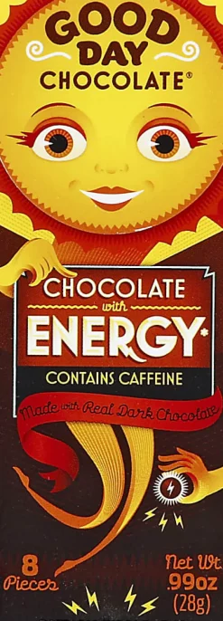 Good Day Chocolate Supplements, Dietary With Energy Dark Chocolate, 0.99 Oz, Total Qty 96