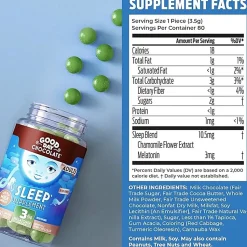 Good Day Chocolate Supplements, Melatonin Milk Chocolate, 3mg, Total Qty 80