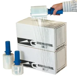 GoodWrappers® Bundling Stretch Film, 80 Gauge, 5" x 1500', , Clear, Pack Of 8