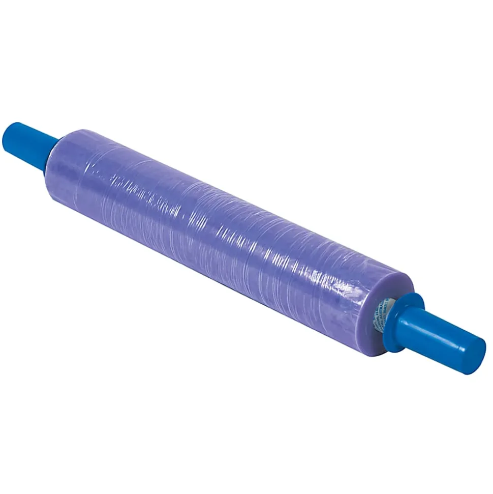 GoodWrappers® Stretch Film, Premium Puncture-Resistant Blown Film, 80 Gauge, 20" x 1000', Purple, Pack Of 4