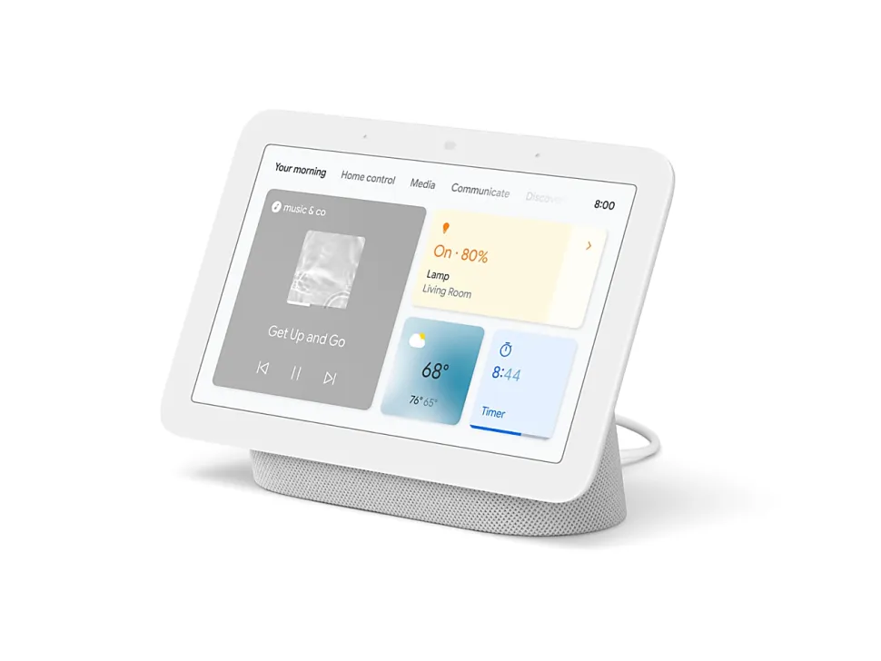 Google™ Nest Hub Display With Voice Search and Voice Command, 2nd Generation, Chalk
