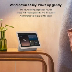 Google™ Nest Hub Display With Voice Search and Voice Command, 2nd Generation, Chalk