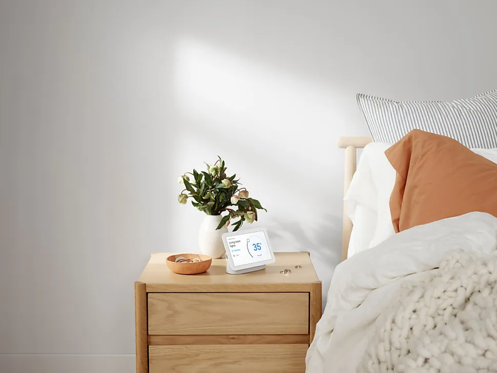 Google™ Nest Hub Display With Voice Search and Voice Command, 2nd Generation, Chalk
