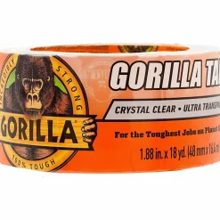 Gorilla Crystal Clear Tape - 18 yd Length x 1.88" Width - Clear - Temperature Resistant, Weather Proof, UV Resistant - For Indoor, Outdoor - 1 Each