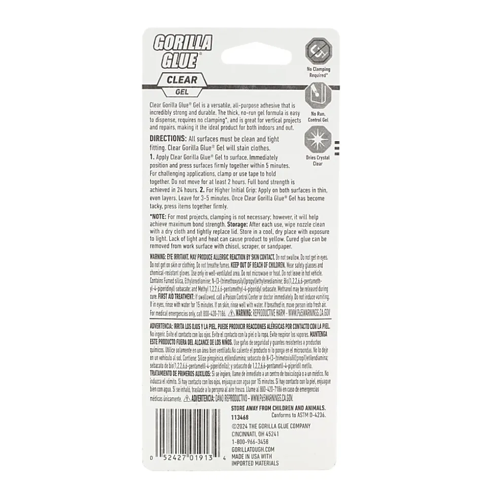Gorilla Glue Clear Gel, 1.75oz
