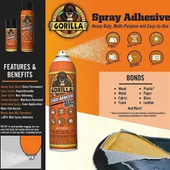 Gorilla Glue Gorilla Spray Adhesive, 14 Oz, Clear
