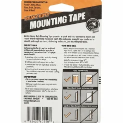Gorilla Glueâ„¢ Heavy-Duty Double-Sided Mounting Tape, 1" x 1.67 yd., Black