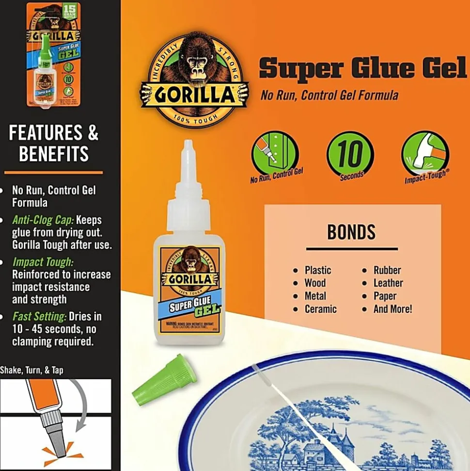 Gorilla™ Super Glue Gel, 0.53 Oz