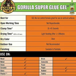 Gorilla™ Super Glue Gel, 0.53 Oz