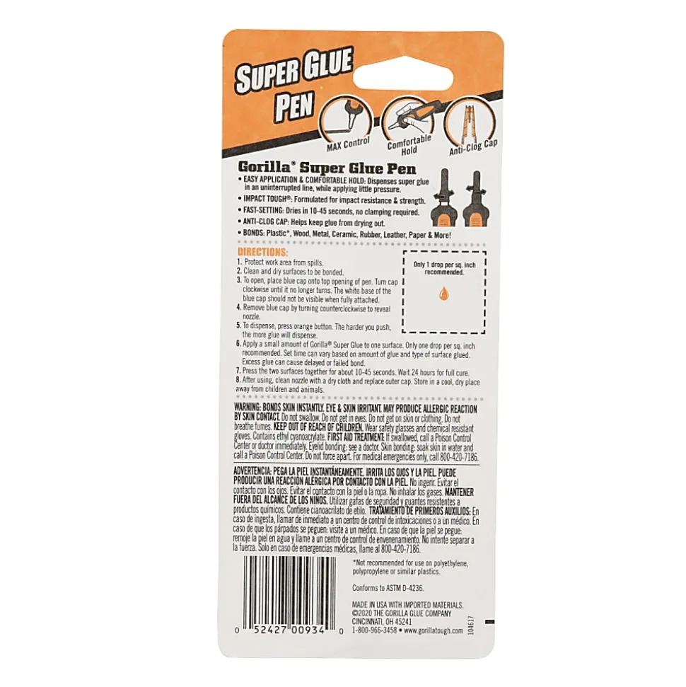 Gorilla Super Glue Pen, 5.5g
