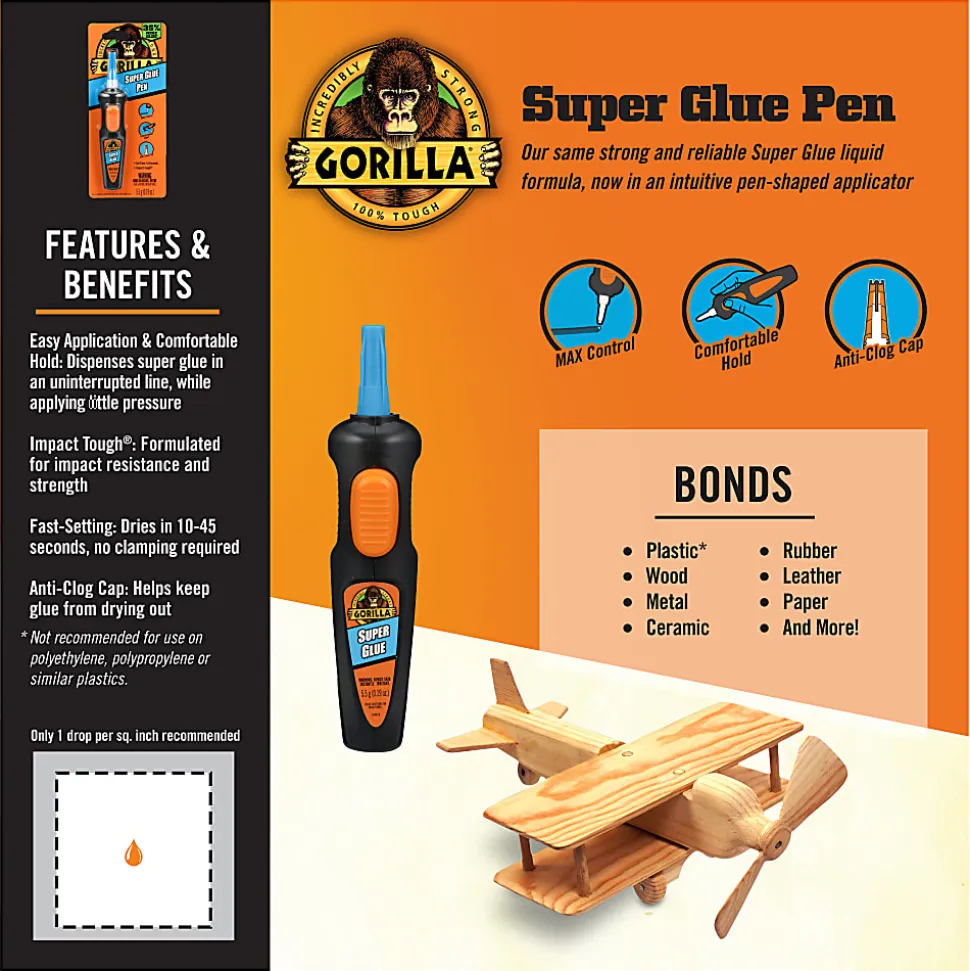 Gorilla Super Glue Pen, 5.5g