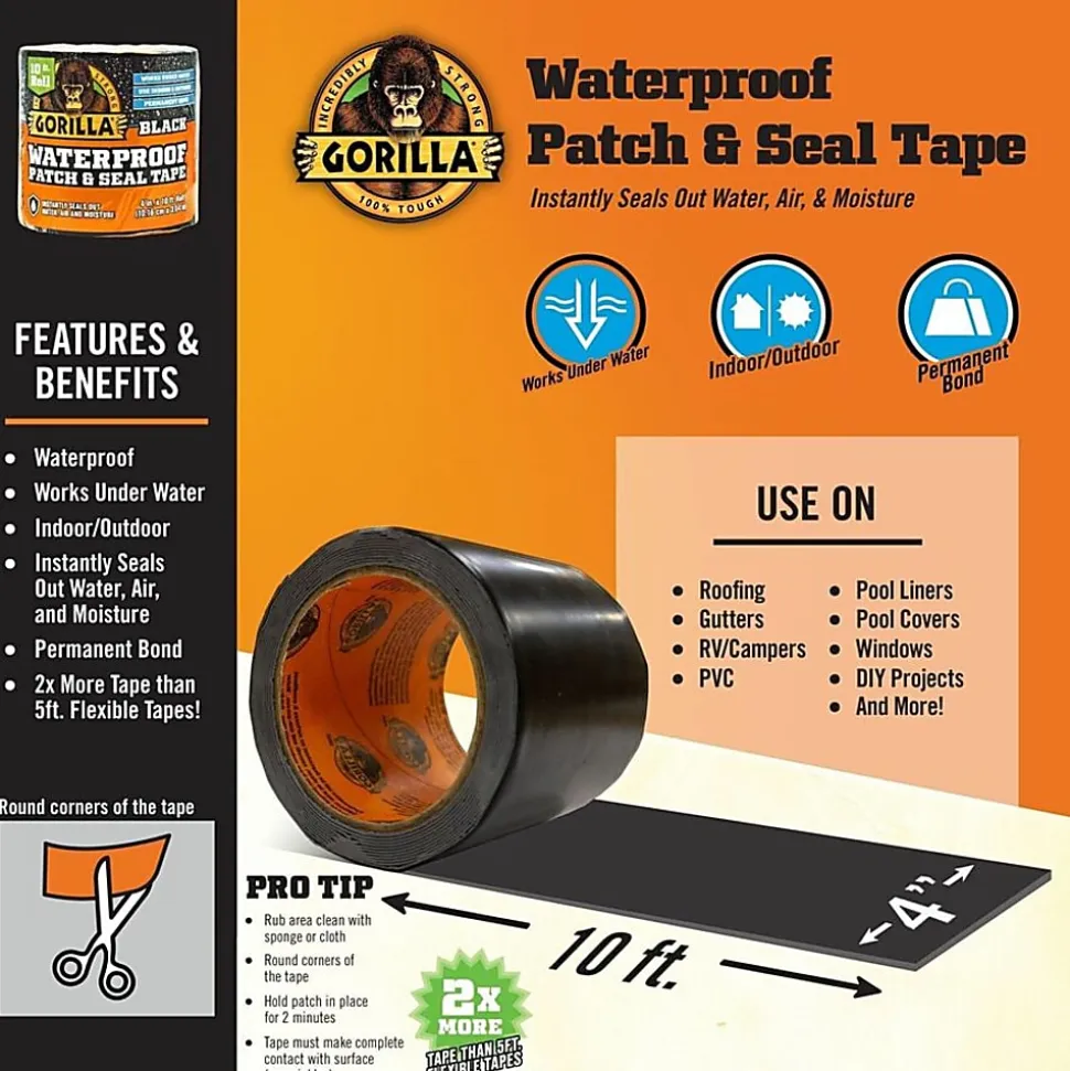 Gorilla Waterproof Patch & Seal Tape, 4612502