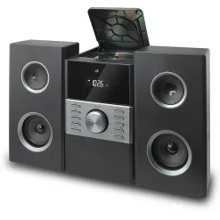 GPX HC425B 2-Channel Stereo Home Music System With AM/FM Radio, 9-1/2”H x 7-1/8”W x 5-15/16”D