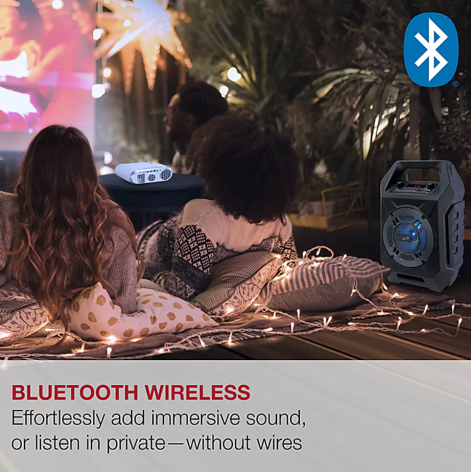 GPX The Max 1080p Projector With Bluetooth Transmitter, PJ712W