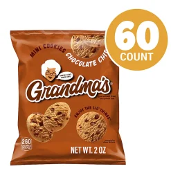 Grandma's® Chocolate Chip Mini Cookies, 2 Oz, Total Qty 60