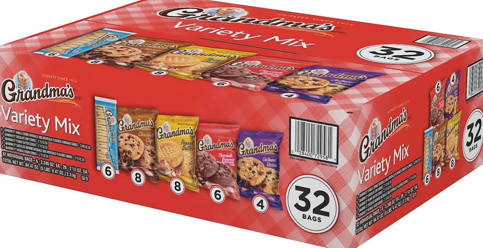 Grandma's Cookies Variety Pack, Pack Of 32 Bags