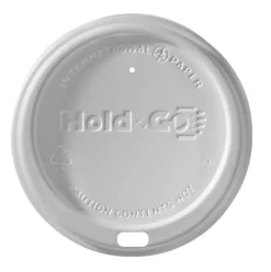 Graphic Packaging Holdngo Plastic Cup Lids, 12 20 Oz, White, Carton Of 1200