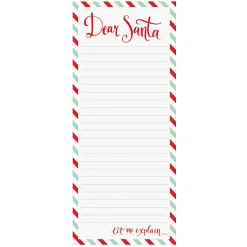 Graphique Holiday Magnetic Notepad, 4" x 9", 100 Sheets, Dear Santa