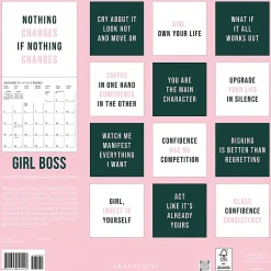 2026 Graphique Inspirational Monthly Wall Calendar, Girl Boss, 12