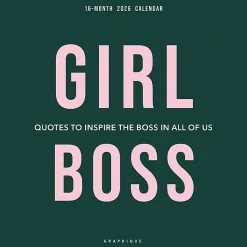 2026 Graphique Inspirational Monthly Wall Calendar, Girl Boss, 12