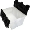 Greenmade Flip-Top Lid Tote, 12 Gallons, Black/Frost