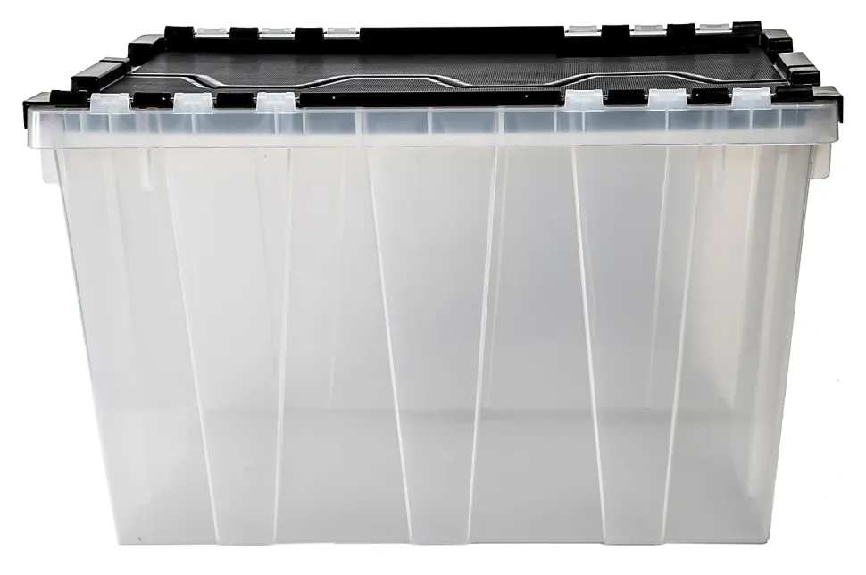 Greenmade Flip-Top Lid Tote, 12 Gallons, Black/Frost