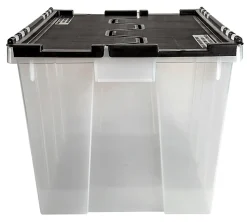 Greenmade Flip-Top Lid Tote, 12 Gallons, Black/Frost