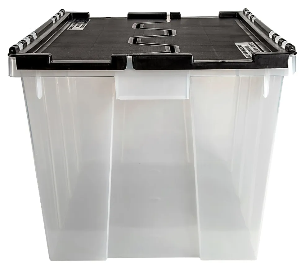 Greenmade Flip-Top Lid Tote, 12 Gallons, Black/Frost