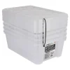 GreenMade® Instaview Storage Containers With Lids, 13 Qt, 12-1/4”H x 10-3/4”W x 16-1/4"D, Clear, Total Quantity 4