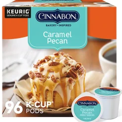 Green Mountain Coffee® Cinnabon Caramel Pecan K-Cup® Pods, Light Roast, Box Of 96 Pods