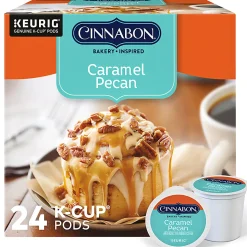 Green Mountain Coffee® Cinnabon Caramel Pecan K-Cup® Pods, Light Roast, Box Of 24 Pods