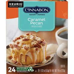 Green Mountain Coffee® Cinnabon Caramel Pecan K-Cup® Pods, Light Roast, Box Of 24 Pods