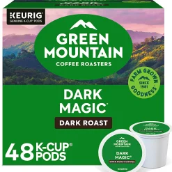 Green Mountain Coffee® Dark Magic Extra-Bold Coffee K-Cup® Pods, Dark Roast, Classic, Box Of 48 Pods