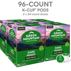 Green Mountain Coffee Dark Magic Extra-Bold Coffee Single Serve K-Cup, 24 Per Box, Case of 4 Boxes