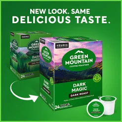 Green Mountain Coffee Dark Magic Extra-Bold Coffee Single Serve K-Cup, 24 Per Box, Case of 4 Boxes