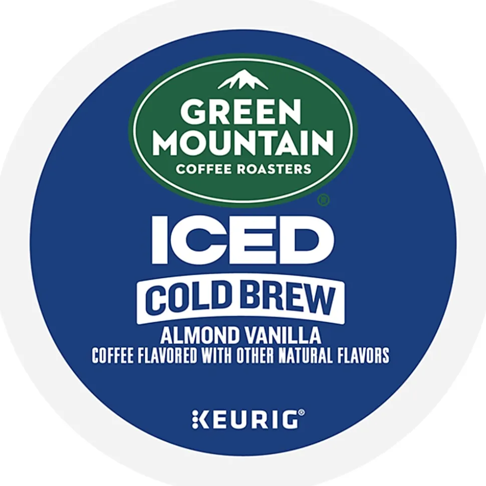 Green Mountain Coffee Iced Cold Brew Coffee Keurig K-Cup Pods, Single Serve, Almond Vanilla, Pack Of 20 Pods