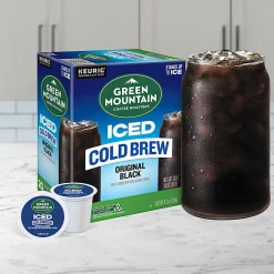 Green Mountain Coffee Iced Cold Brew Coffee Keurig K-Cup Pods, Single Serve, Original Black, Pack Of 20 Pods