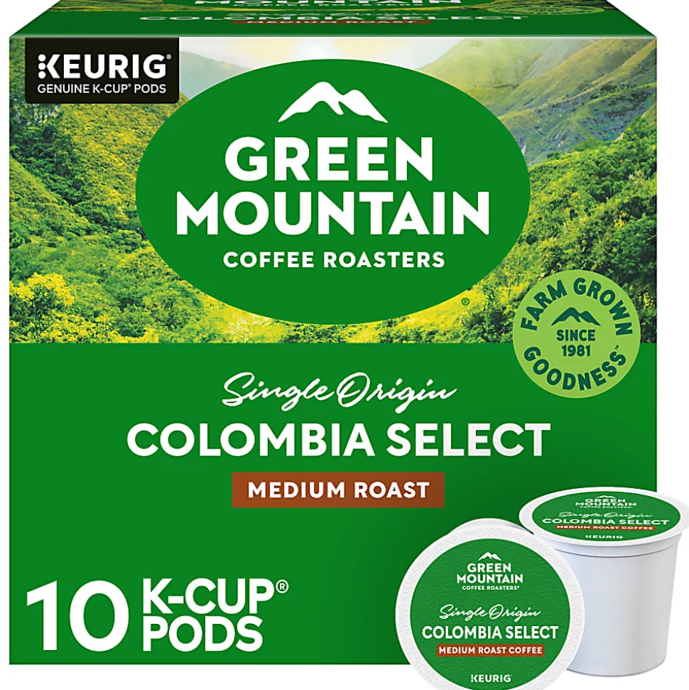 Green Mountain Coffee Roasters Colombia Select Keurig Single-Serve K-Cup Pods, 10 Count
