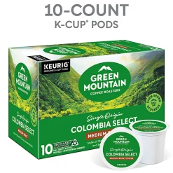 Green Mountain Coffee Roasters Colombia Select Keurig Single-Serve K-Cup Pods, 10 Count