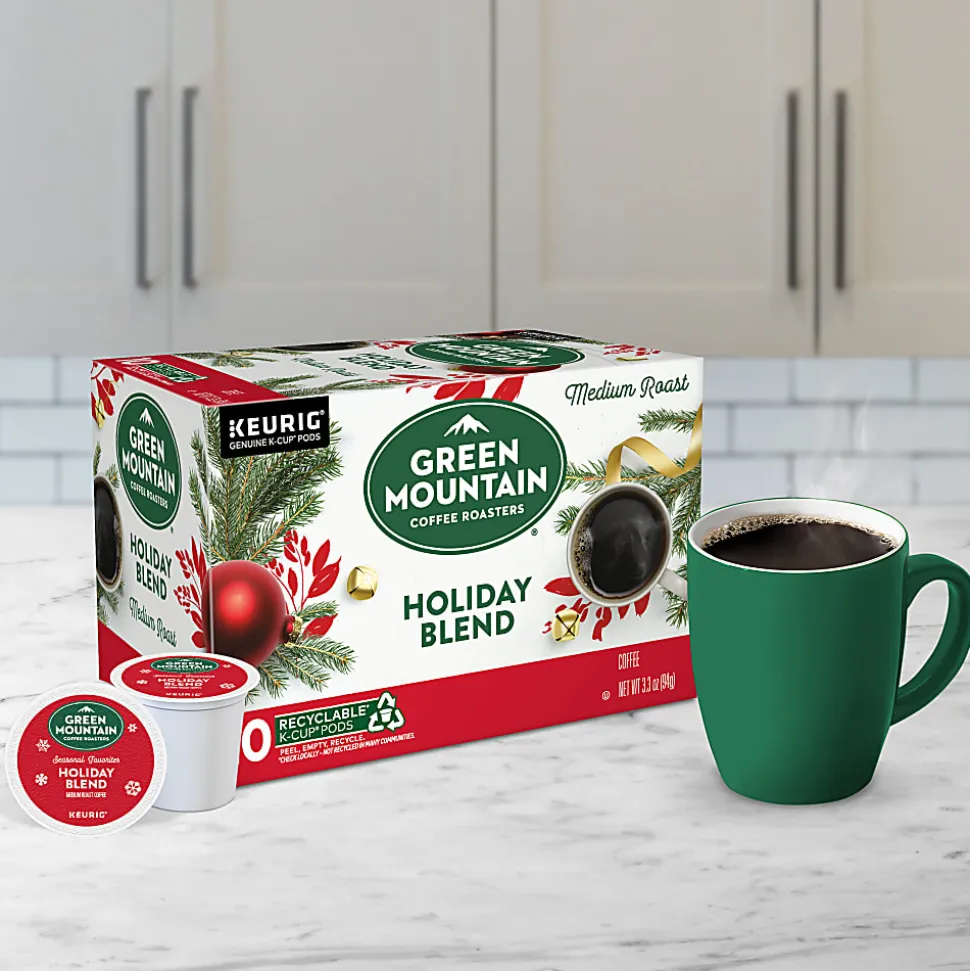 Green Mountain Coffee Roasters Holiday Blend Single-Serve K-Cup Pods, Medium Roast, Pack Of 10 Pods