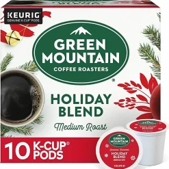 Green Mountain Coffee Roasters Holiday Blend Single-Serve K-Cup Pods, Medium Roast, Pack Of 10 Pods