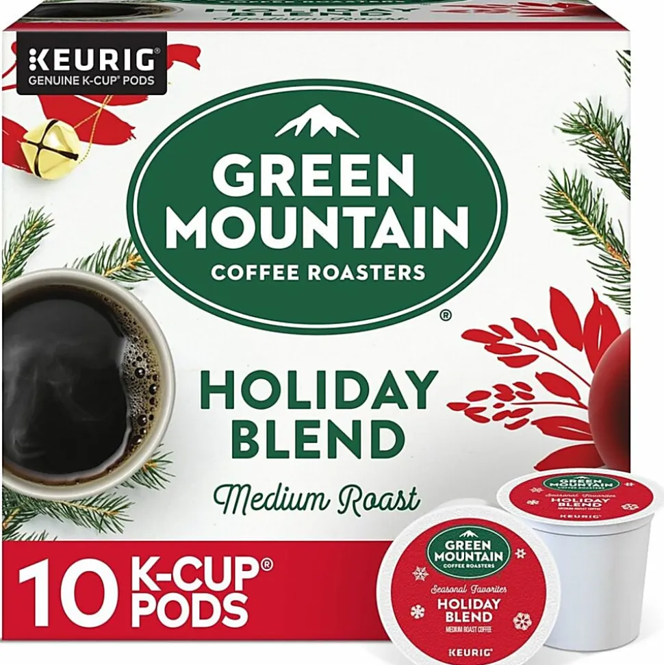 Green Mountain Coffee Roasters Holiday Blend Single-Serve K-Cup Pods, Medium Roast, Pack Of 10 Pods