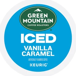 Green Mountain Coffee Roasters ICED Vanilla Caramel Single Serve Keurig K-Cup Pods, Pack Of 10 Pods