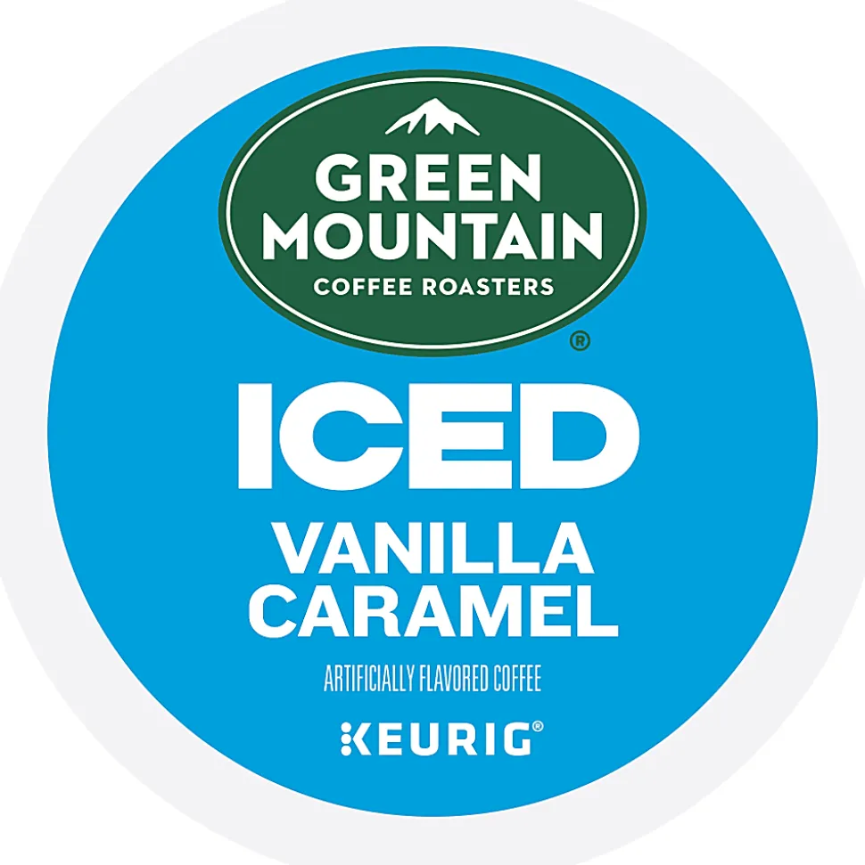 Green Mountain Coffee Roasters ICED Vanilla Caramel Single Serve Keurig K-Cup Pods, Pack Of 10 Pods
