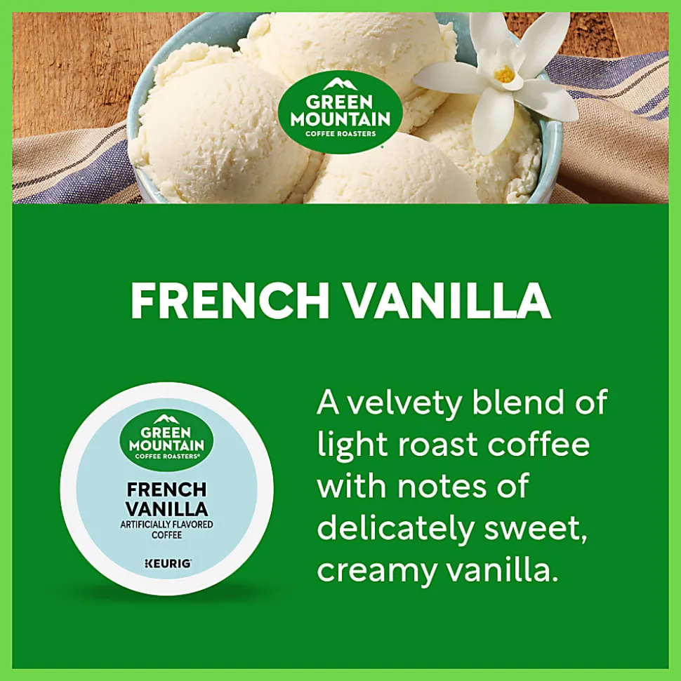 Green Mountain Coffee Roasters® Single-Serve Coffee K-Cup® Pods, French Vanilla, 24 Count