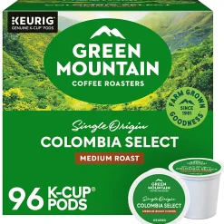 Green Mountain Coffee Roasters® Single-Serve Coffee K-Cup® Pods, Colombia Select Coffee, 96 Count, 4 Boxes of 24