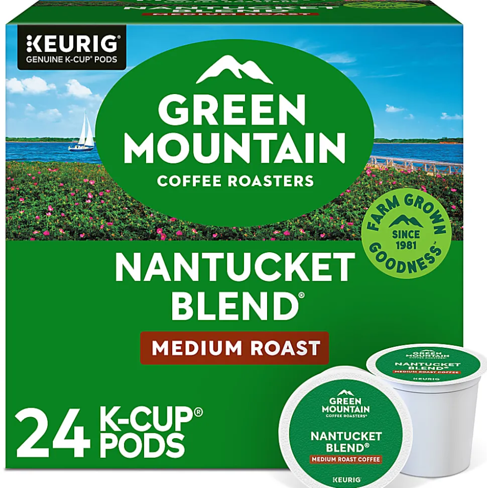 Green Mountain Coffee Roasters® Single-Serve Coffee K-Cup® Pods, Nantucket Blend®, Carton Of 24