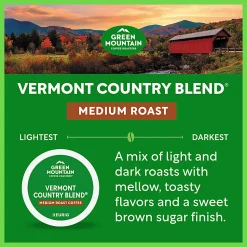 Green Mountain Coffee Roasters® Single-Serve Coffee K-Cup® Pods, Vermont Country Blend®, 96 Count, 4 Boxes of 24