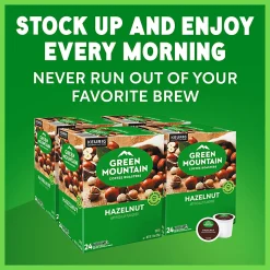 Green Mountain Coffee Roasters® Single-Serve Coffee K-Cup® Pods, Hazelnut, Carton Of 96, 4 Boxes of 24 Pods